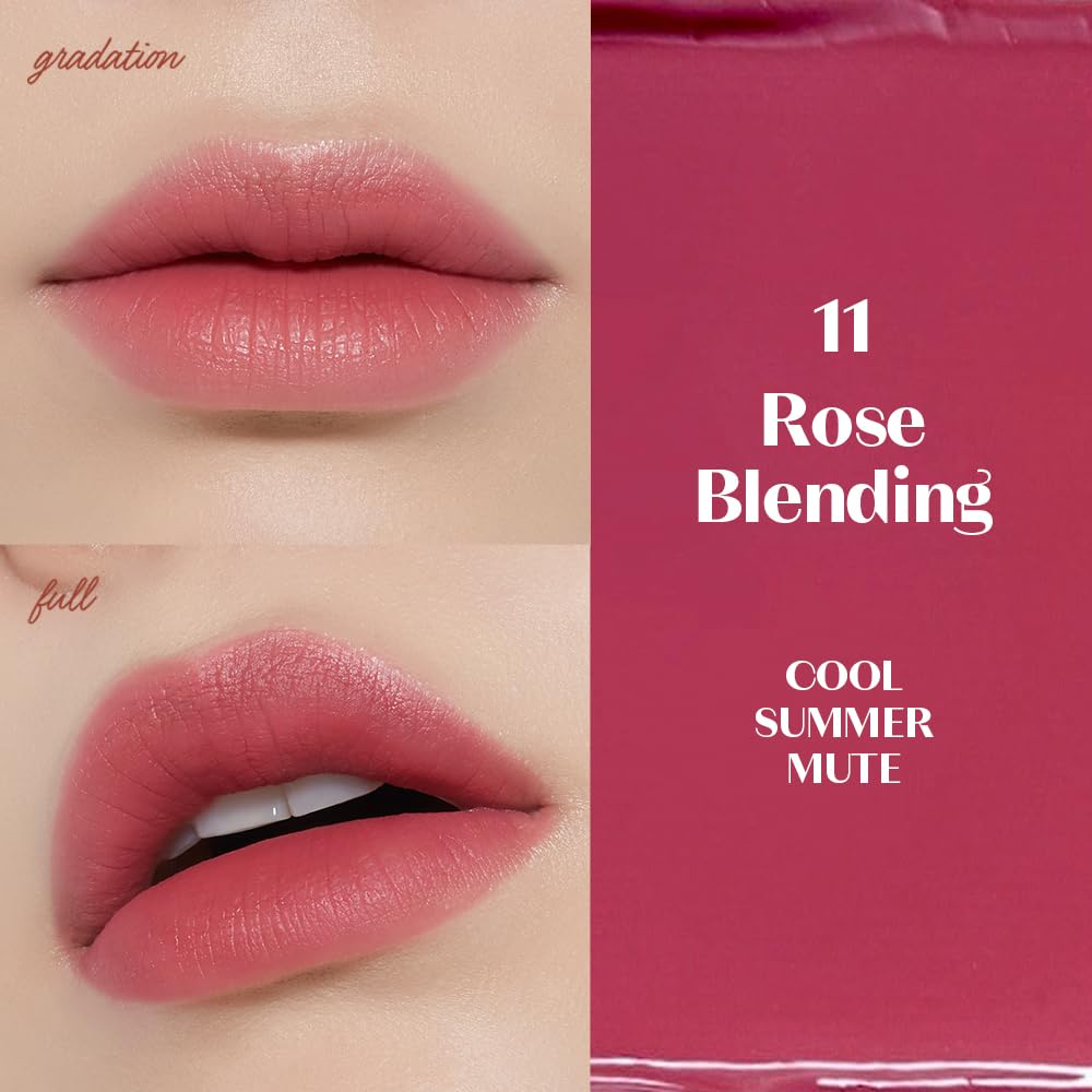 ETUDE swatch on forearm showing true #11 Rose Blending color and pigmentation