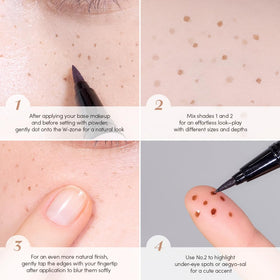 ETUDE freckle pen on vanity mirror in lifestyle setting for everyday use