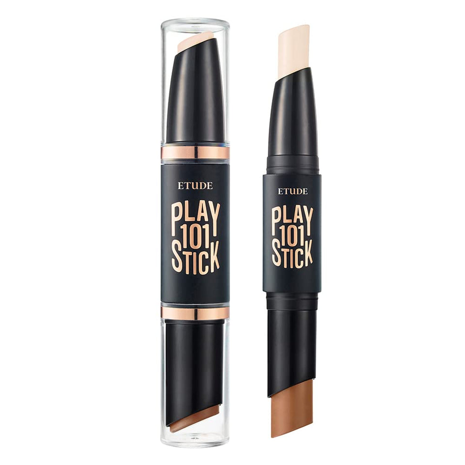 ETUDE front packaging of Play 101 Stick showing dual-ended contour benefit