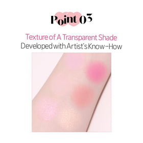 ETUDE mirror reflection showing portable compact and on-the-go touch-up benefit