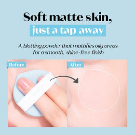 ETUDE powder being swirled to show even application and oil control