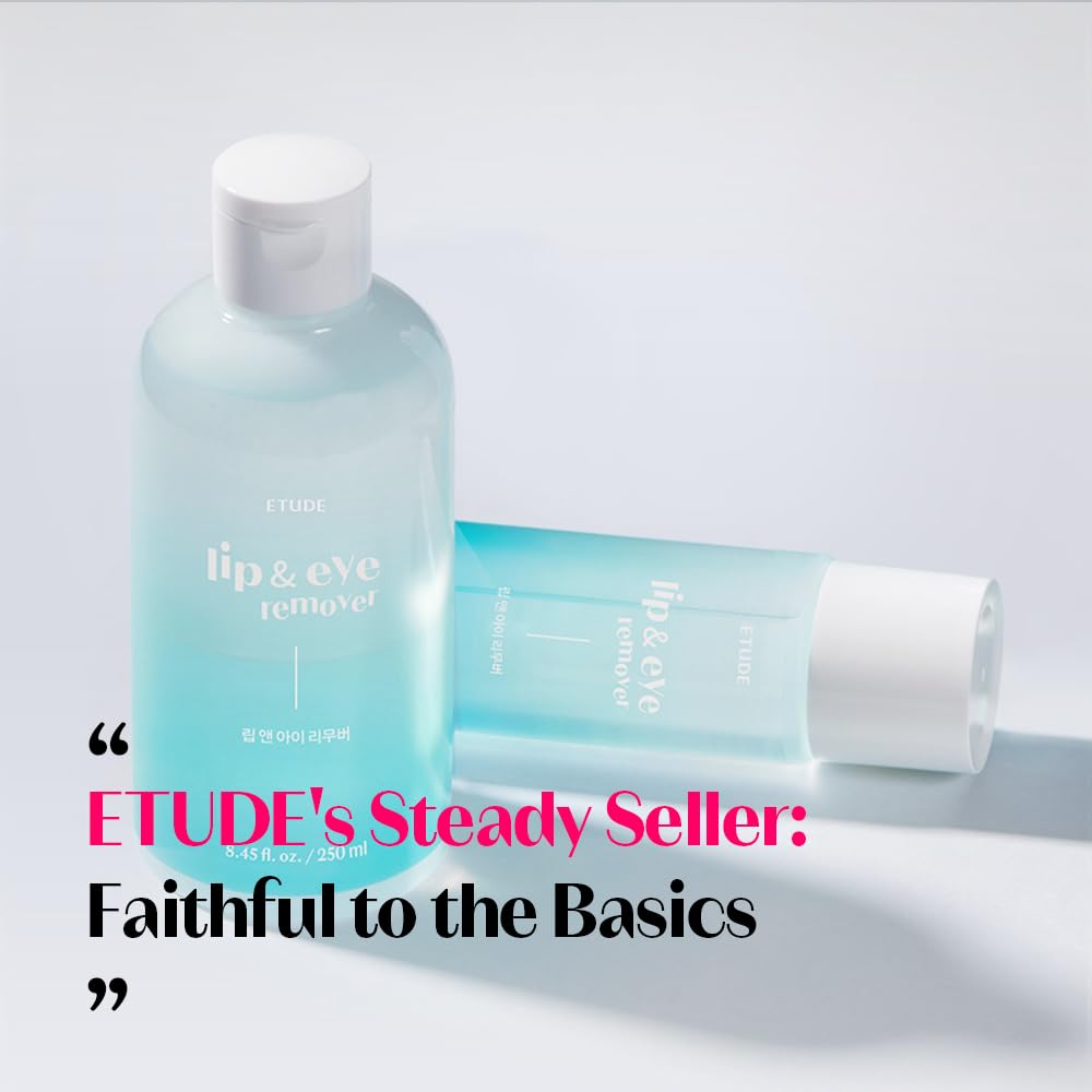ETUDE bottle on bathroom shelf styled, suggests daily skincare routine fit