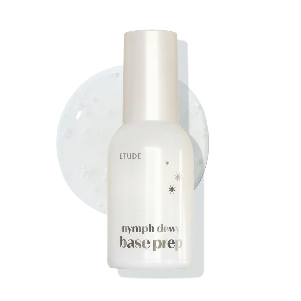 ETUDE front bottle showing compact primer for dewy base benefits