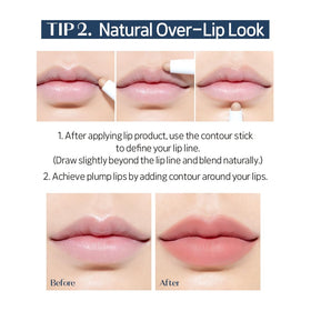 ETUDE contour stick held in hand showing compact size for portability