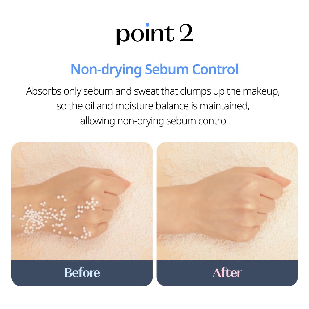 ETUDE applying powder to T‑zone to reduce shine and refresh makeup