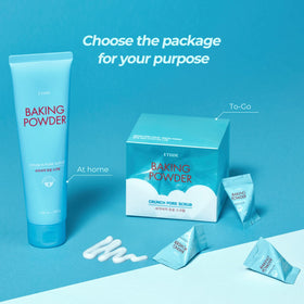 ETUDE close-up of a single-use triangle pouch, hygienic measured dosing benefit
