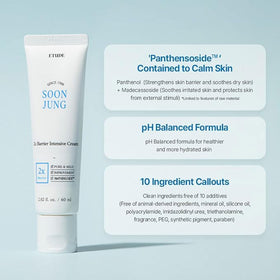 ETUDE ingredients label showing madecassoside and panthenol for barrier support