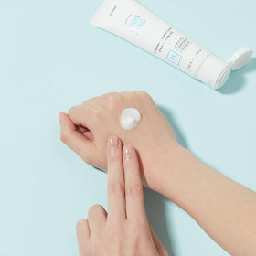 ETUDE product on bathroom shelf in simple skincare lifestyle scene