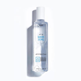 ETUDE SoonJung toner patted into skin showing gentle application and hydration