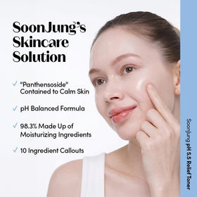 ETUDE panthenol and madecassoside focus to emphasize soothing benefit