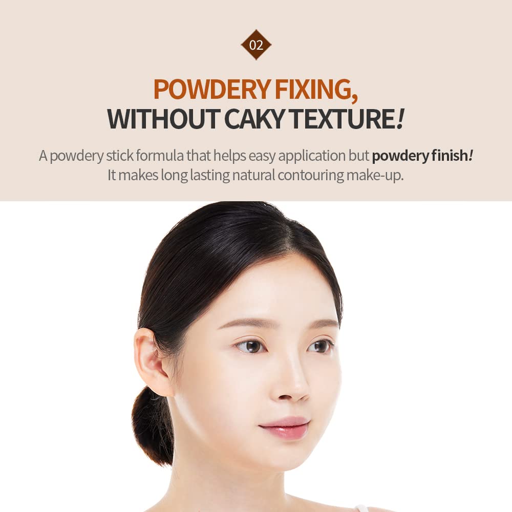 ETUDE stick held in hand to show size and travel-friendly convenience