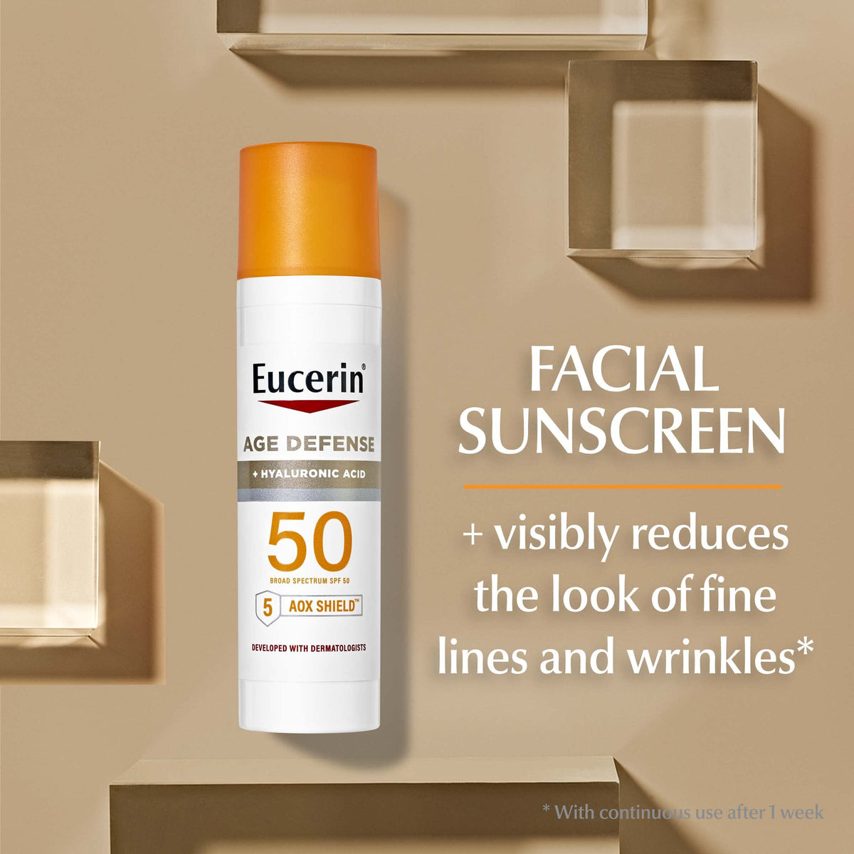 Eucerin Advanced Hydration body tube, water-resistant SPF 50 for active days