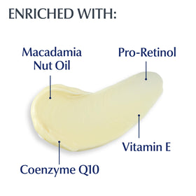 Applying Eucerin night cream to face demonstrating gentle use and overnight repair benefit