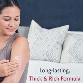 Eucerin being smoothed onto a hand to show fast absorption benefit