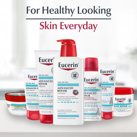 Eucerin bundle held in hand to show 16.9 oz scale and value