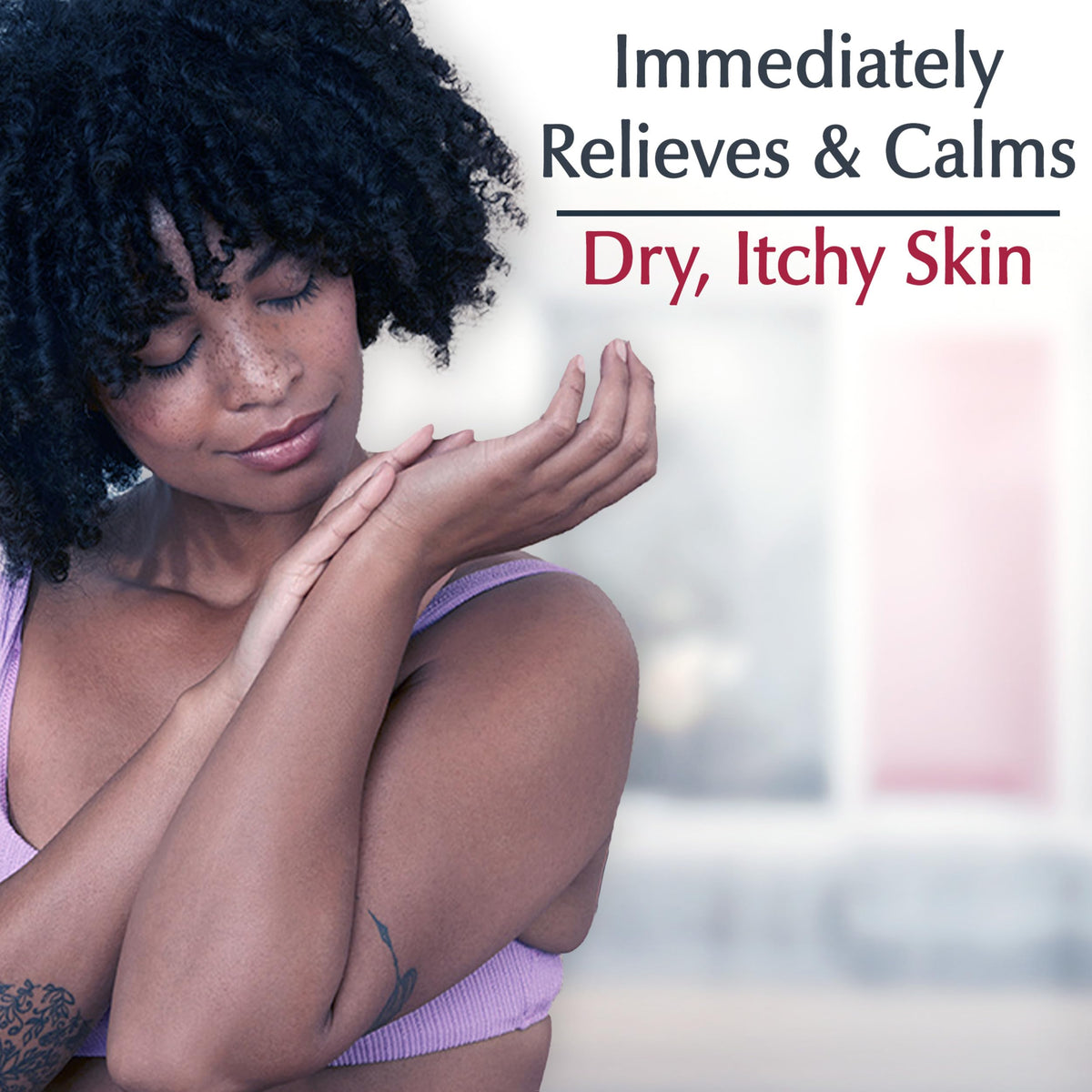 Eucerin ceramide ingredient visual highlighting skin barrier support and softness