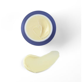 Close-up swirl of Eucerin cream highlighting silky texture and smooth-feel benefit
