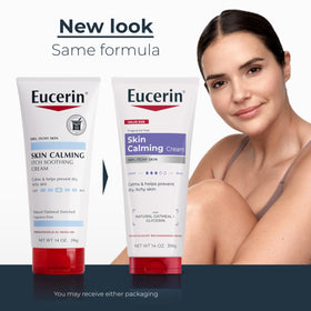 Eucerin cream texture close-up highlighting rich emollients and fast absorption