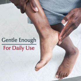 Using a small amount of Eucerin on the face for gentle, non-greasy hydration