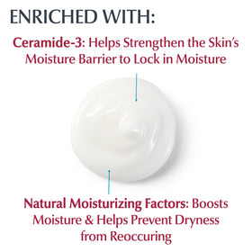 Three Eucerin tubes arranged to show pack quantity and convenience benefit