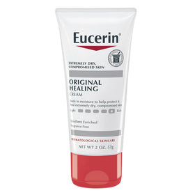 Eucerin front packaging showing 2 oz tube and brand for reliable hydration