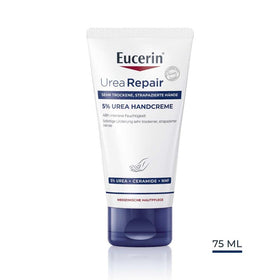 Eucerin hand cream in a work bag for on-the-go protection and care