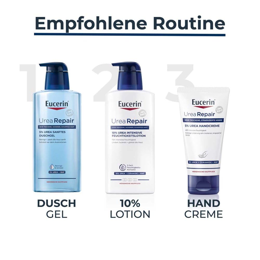 Eucerin label and directions for use supporting safe application