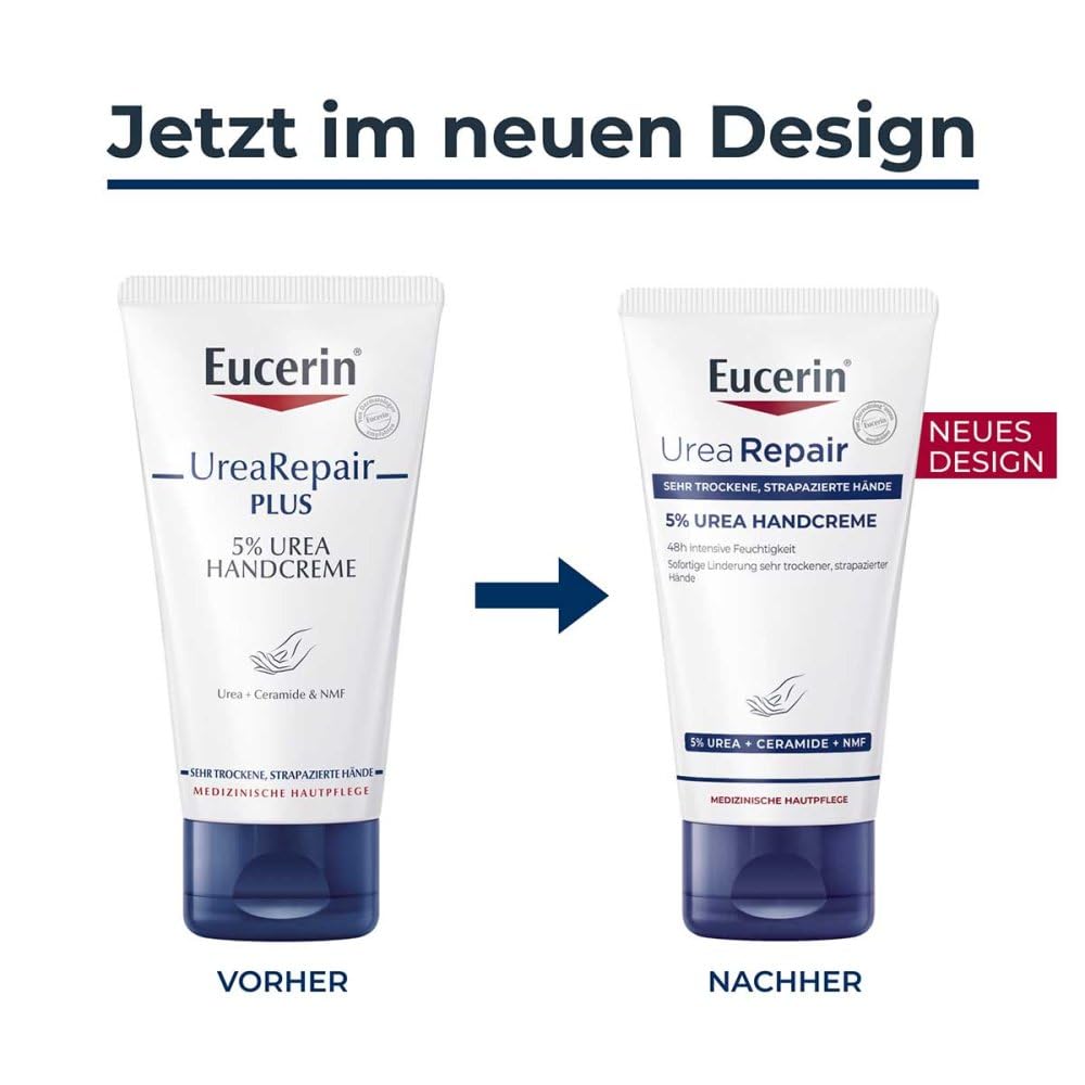 Eucerin open tube texture demonstrating fast-absorbing cream benefit