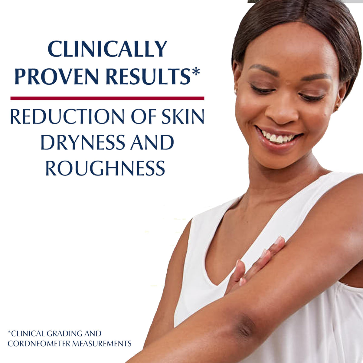 Eucerin texture close-up of cream showing smooth, fast-absorbing finish for hydration
