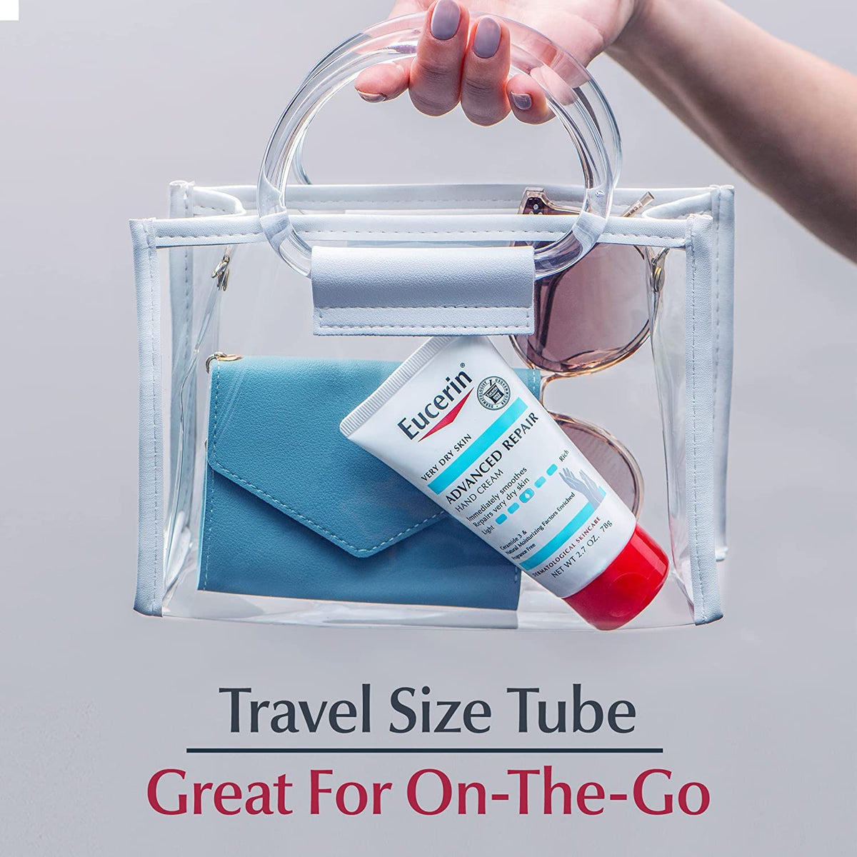 Eucerin focused on cuticles illustrating targeted repair and softer nail edges