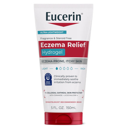 Eucerin tube front view showing clean packaging and product benefit