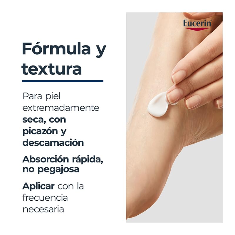 Eucerin label closeup highlighting key ingredients like urea and ceramides for reassurance