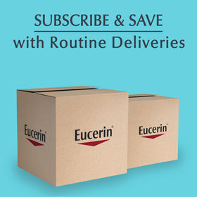 Eucerin lotion applied to elbow demonstrating targeted dry spot care