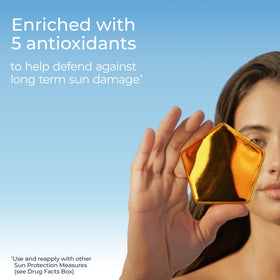 Eucerin matte skin result on model showing reduced shine and smooth finish