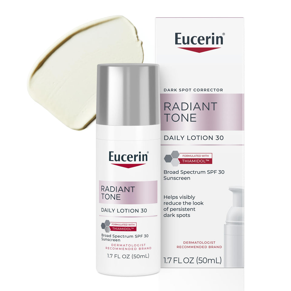 Eucerin front packaging showing bottle and product name for quick identification