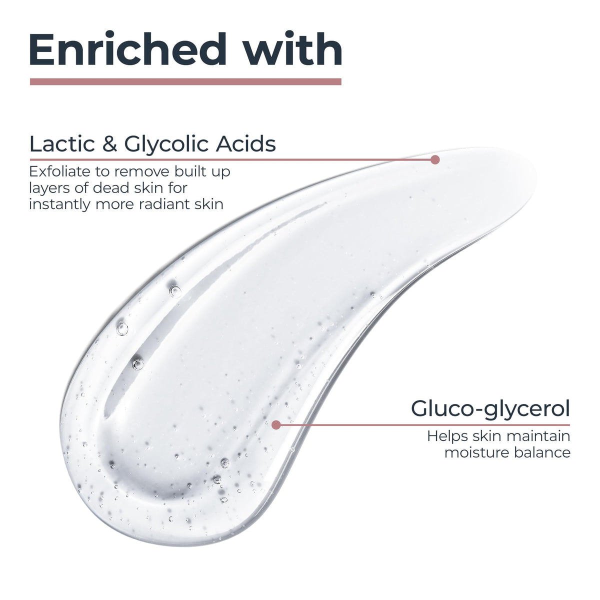 Close-up of Eucerin gel texture highlighting smooth consistency for gentle exfoliation