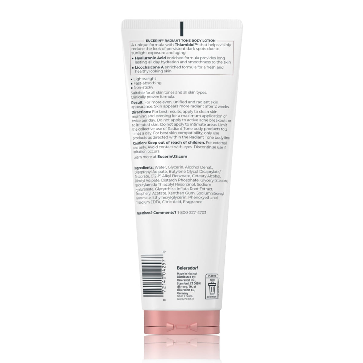 Eucerin Radiant Tone on bathroom shelf in lifestyle scene suggesting daily routine integration
