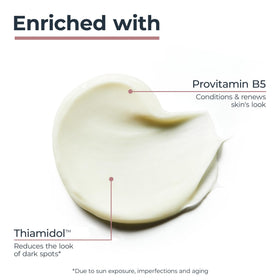 Eucerin applying cream to cheek illustrating nightly use and even coverage