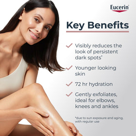 Eucerin cream texture squeezed from tube illustrating smooth non-greasy consistency