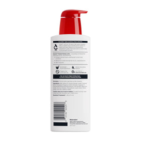 Eucerin rich lotion texture close-up demonstrating moisturized skin benefit