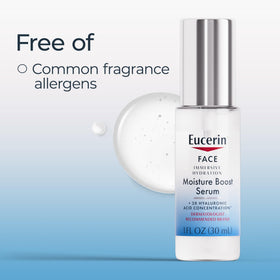 Eucerin product packaging label close-up showing formulation details for informed use benefit