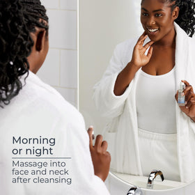 Eucerin lightweight serum texture on skin demonstrating fast-absorbing hydration benefit