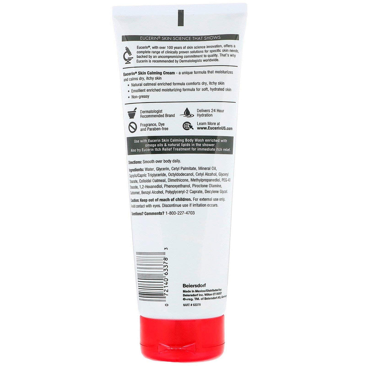 Eucerin texture close-up of cream absorbing, demonstrating lightweight hydration benefit
