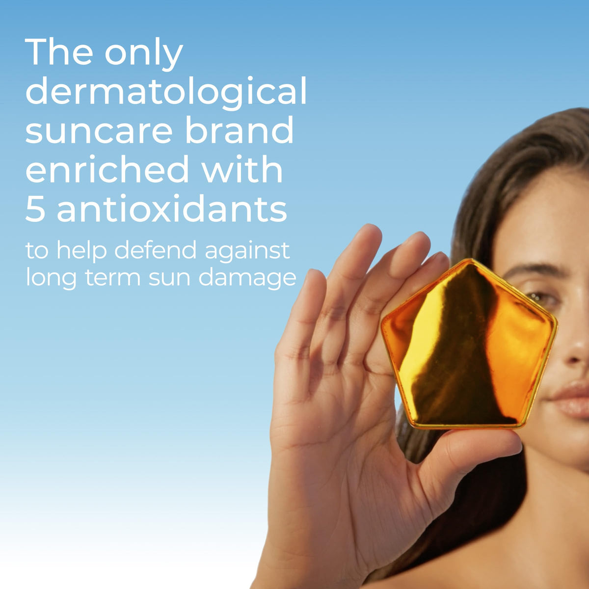 Eucerin dispensing sunscreen demonstrating easy controlled pump