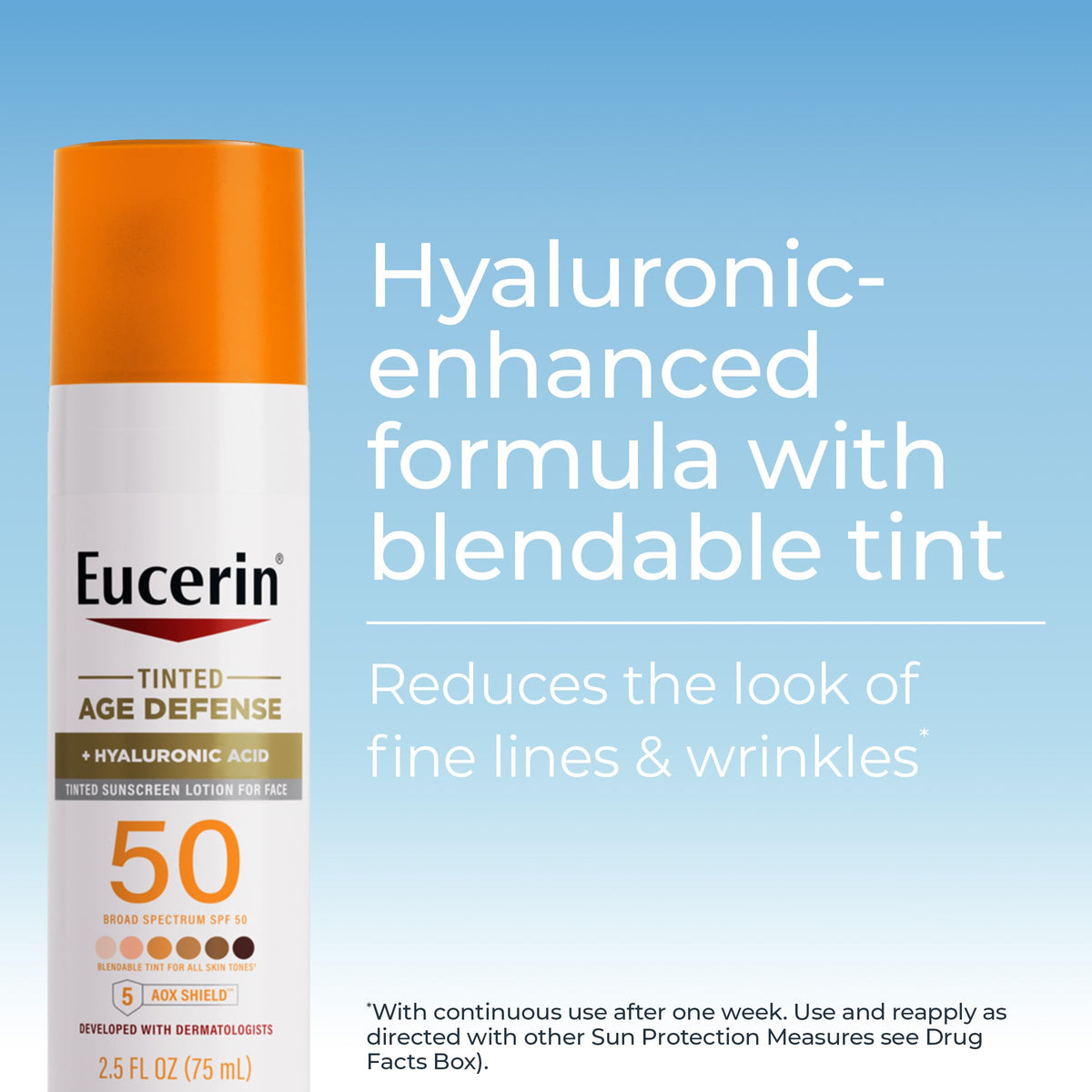 Eucerin texture close-up highlighting creamy hyaluronic finish and spreadability