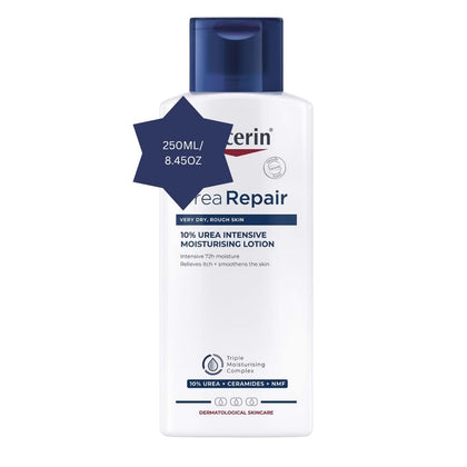 EUCERlN front packaging 250ml bottle showing label and easy-pump dispensing for quick hydration