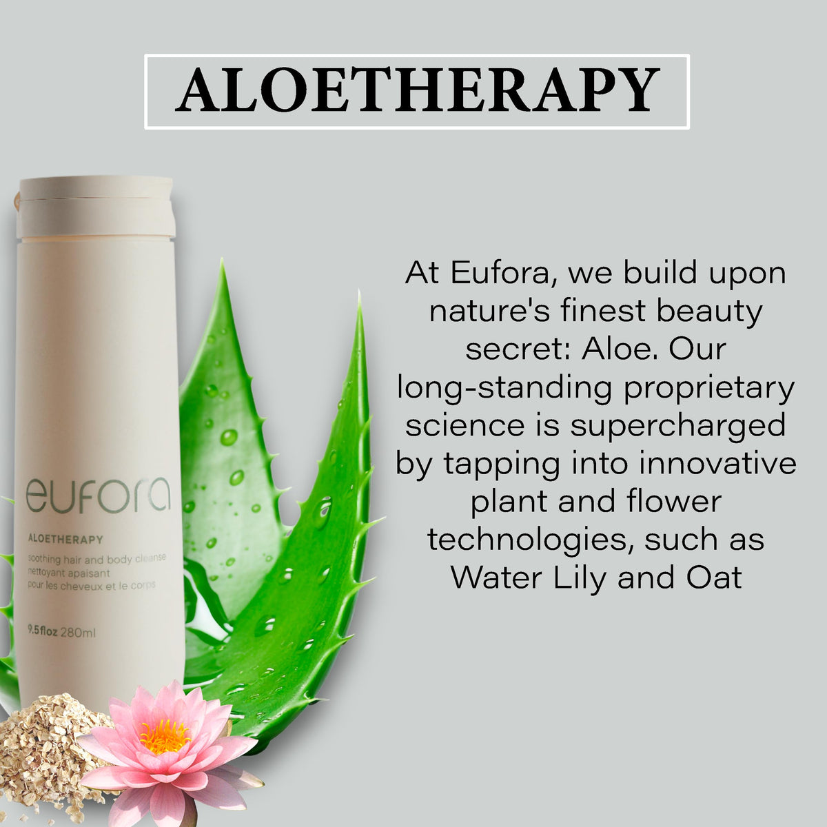 Eufora being massaged into scalp demonstrating soothing hydration benefit