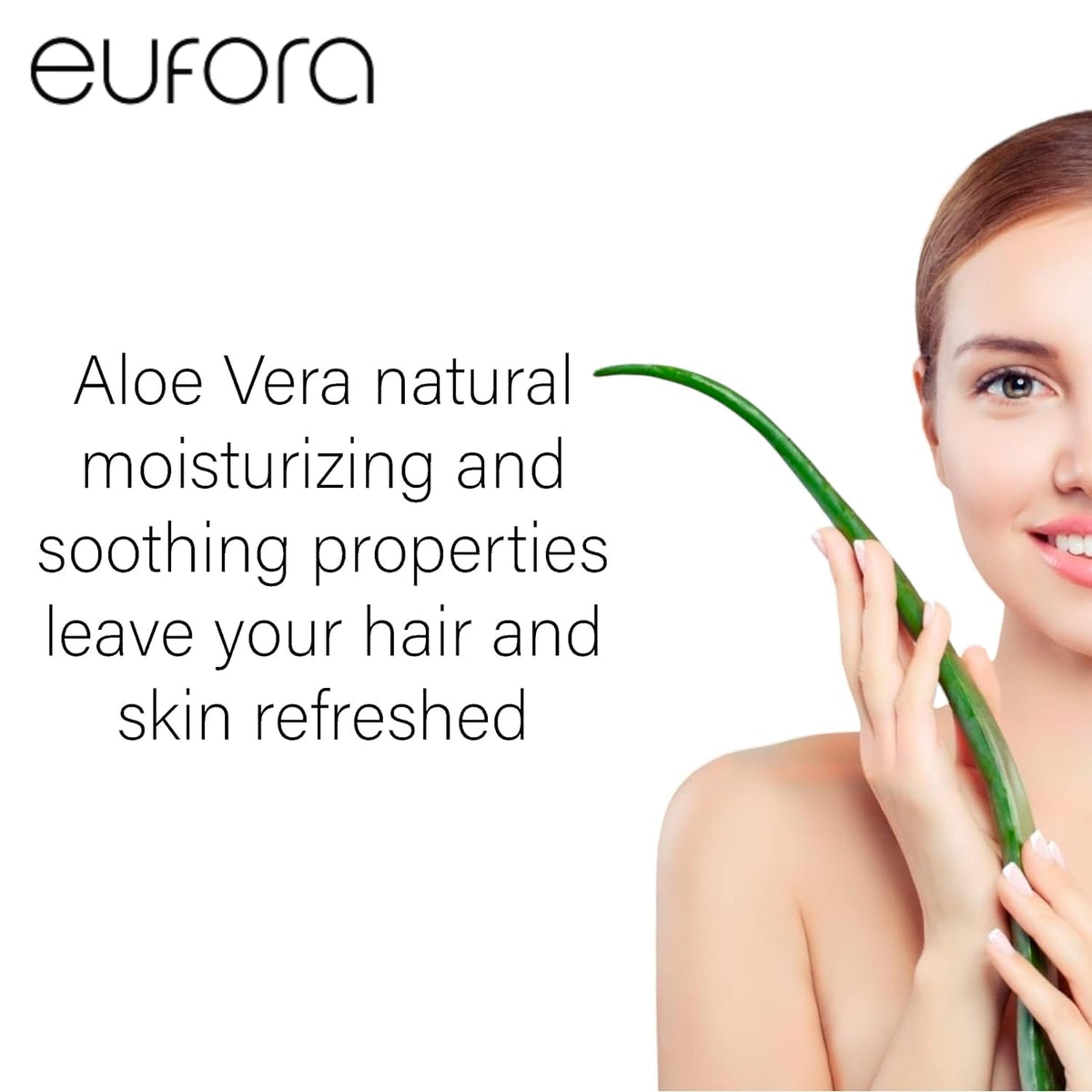 Eufora before and after hair silhouette showing improved shine and softness