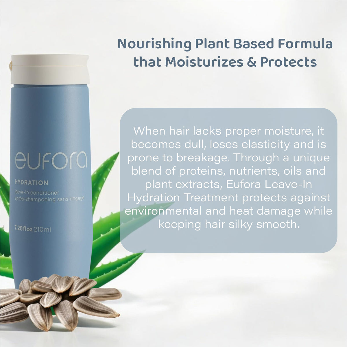 Eufora texture close-up of creamy serum, shows non-greasy hydration