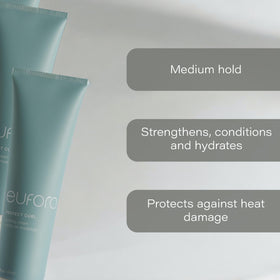 Eufora Perfect Curl cream texture closeup demonstrating smooth spreadability